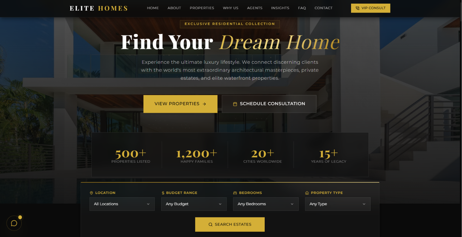 Elite Homes Screenshot